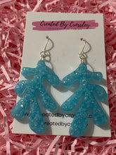 Load image into Gallery viewer, Blue Sparkle Resin Earrings
