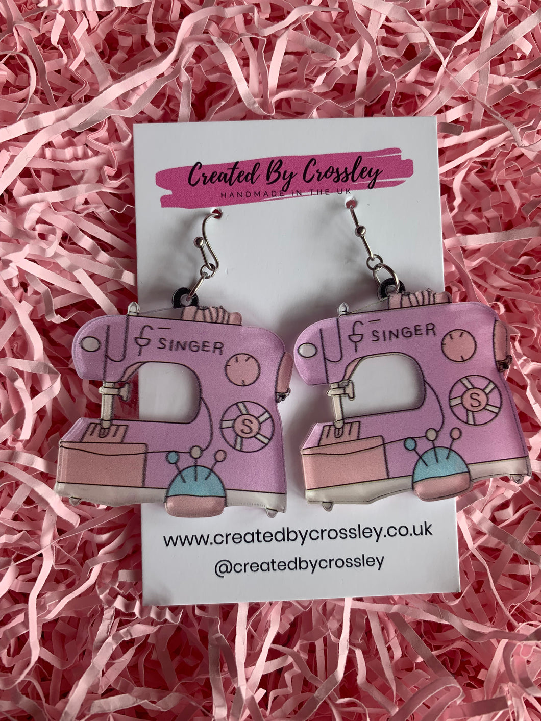 Sewing Machine Charm Earrings