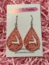 Load image into Gallery viewer, Reindeer Teardrop Resin Earrings
