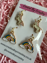 Load image into Gallery viewer, Unicorn Rainbow Earring Duo
