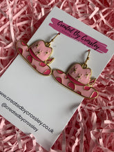 Load image into Gallery viewer, Pink Cowboy Hat Charm Earrings
