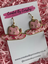 Load image into Gallery viewer, Pink Cowboy Hat Charm Earrings
