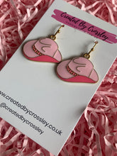 Load image into Gallery viewer, Pink Cowboy Hat Charm Earrings
