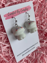 Load image into Gallery viewer, White Cat Charm Earrings
