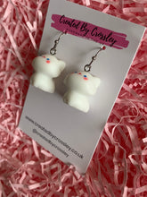 Load image into Gallery viewer, White Cat Charm Earrings
