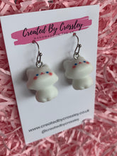 Load image into Gallery viewer, White Cat Charm Earrings
