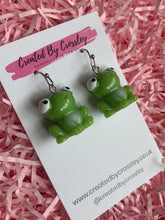 Load image into Gallery viewer, Frog Charm Earrings

