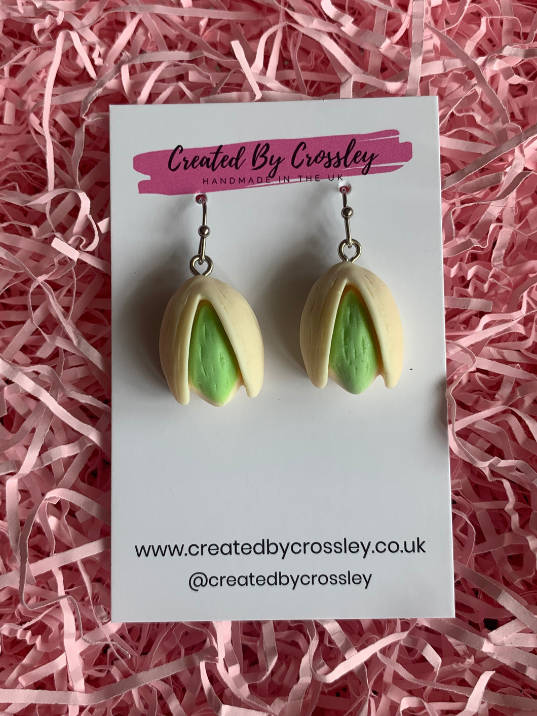 Pistachio Charm Earrings