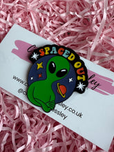 Load image into Gallery viewer, “Spaced Out” Space Alien Pin Badge
