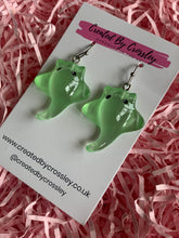 Load image into Gallery viewer, Green Sting Ray Charm Earrings
