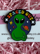 Load image into Gallery viewer, “Spaced Out” Space Alien Pin Badge
