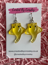 Load image into Gallery viewer, Yellow Sting Ray Charm Earrings
