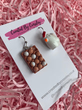 Load image into Gallery viewer, Chicken and Eggs Charm Earrings
