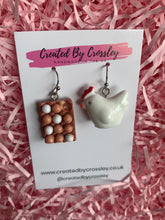 Load image into Gallery viewer, Chicken and Eggs Charm Earrings
