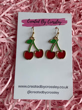 Load image into Gallery viewer, Cherry Charm Earrings
