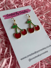 Load image into Gallery viewer, Cherry Charm Earrings
