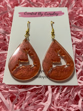 Load image into Gallery viewer, Reindeer Teardrop Resin Earrings
