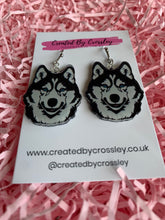 Load image into Gallery viewer, Husky Dog Charm Earrings
