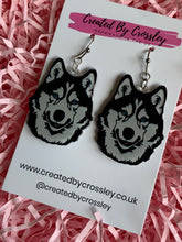 Load image into Gallery viewer, Husky Dog Charm Earrings
