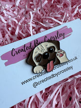 Load image into Gallery viewer, Pug Dog Pin Badge
