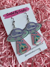 Load image into Gallery viewer, Cow Alien Abduction Charm Earrings
