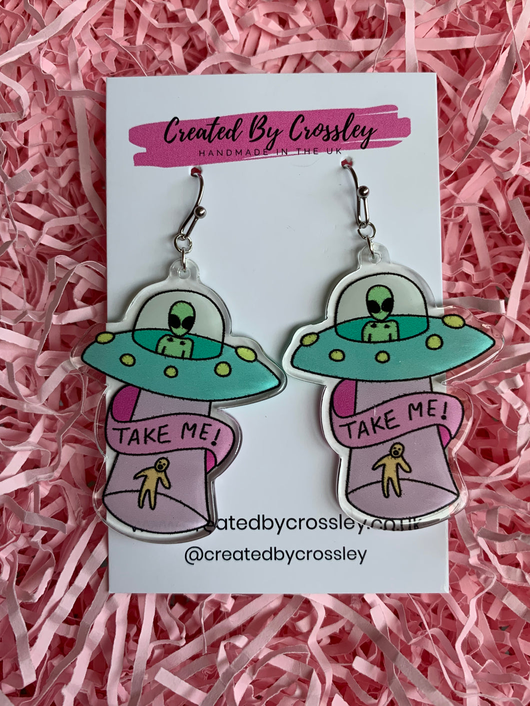 Alien Abduction Charm Earrings