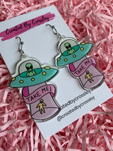 Load image into Gallery viewer, Alien Abduction Charm Earrings
