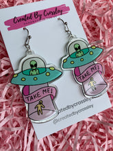 Load image into Gallery viewer, Alien Abduction Charm Earrings
