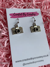 Load image into Gallery viewer, Camera Charm Earrings
