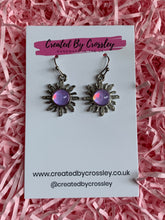 Load image into Gallery viewer, Purple Gem Star Earrings
