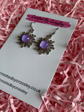 Load image into Gallery viewer, Purple Gem Star Earrings
