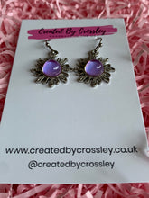 Load image into Gallery viewer, Purple Gem Star Earrings
