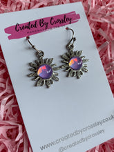 Load image into Gallery viewer, Purple Gem Star Earrings
