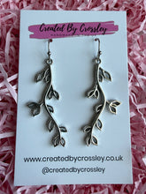 Load image into Gallery viewer, Leafy Vine Dangle Charm Earrings
