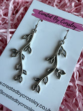 Load image into Gallery viewer, Leafy Vine Dangle Charm Earrings

