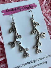 Load image into Gallery viewer, Leafy Vine Dangle Charm Earrings
