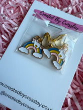 Load image into Gallery viewer, Unicorn Rainbow Clip On Earrings

