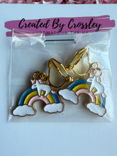 Load image into Gallery viewer, Unicorn Rainbow Clip On Earrings

