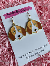 Load image into Gallery viewer, Beagle Dog Charm Earrings
