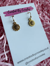 Load image into Gallery viewer, Mini Sunflower Charm Earrings

