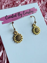 Load image into Gallery viewer, Mini Sunflower Charm Earrings
