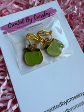 Load image into Gallery viewer, Green Apple Clip On Earrings
