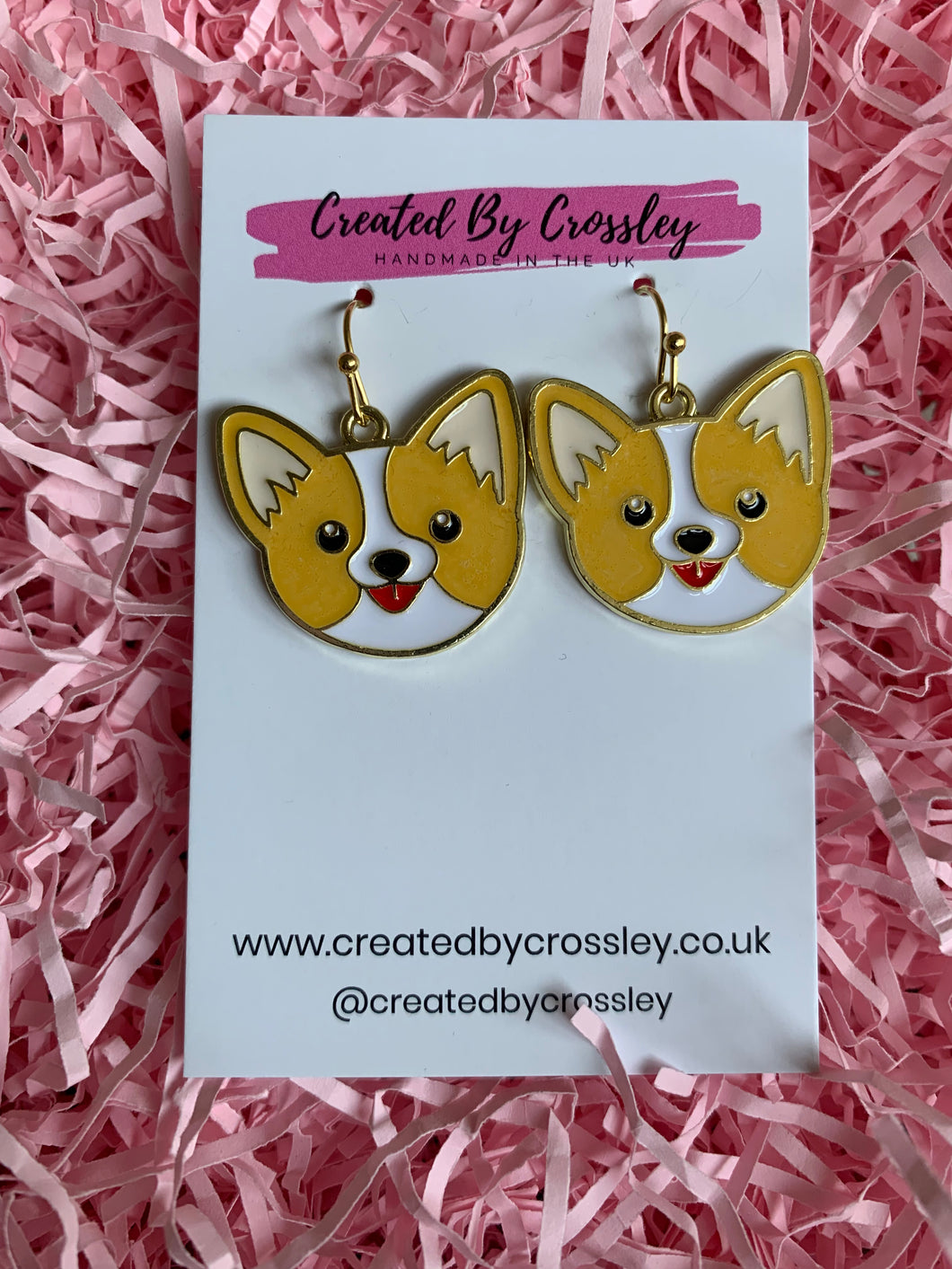Corgi Dog Charm Earrings
