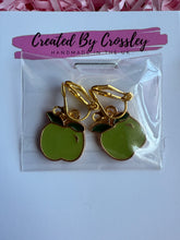 Load image into Gallery viewer, Green Apple Clip On Earrings
