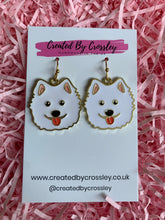 Load image into Gallery viewer, White Dog Charm Earrings
