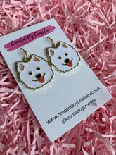 Load image into Gallery viewer, White Dog Charm Earrings
