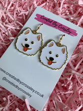 Load image into Gallery viewer, White Dog Charm Earrings
