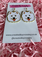 Load image into Gallery viewer, White Dog Charm Earrings
