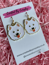 Load image into Gallery viewer, White Dog Charm Earrings
