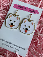 Load image into Gallery viewer, White Dog Charm Earrings
